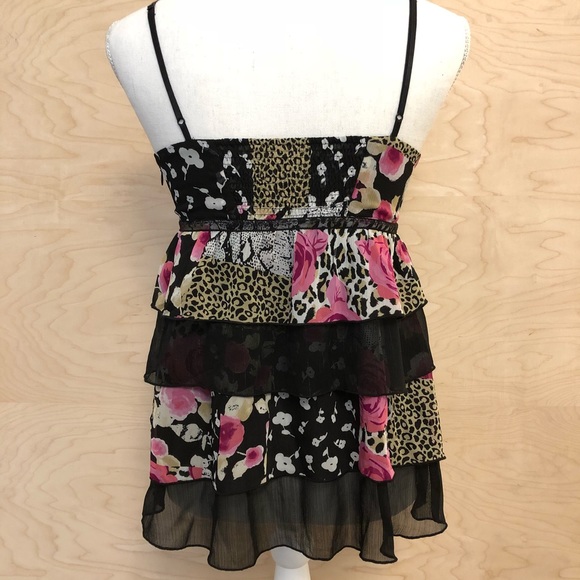 NWT Express Floral Tiered Layer Top - Picture 3 of 8